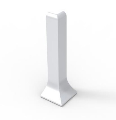 Уголок наружний для плинтуса Мега-Трейд ЛП-60ун Серебристый