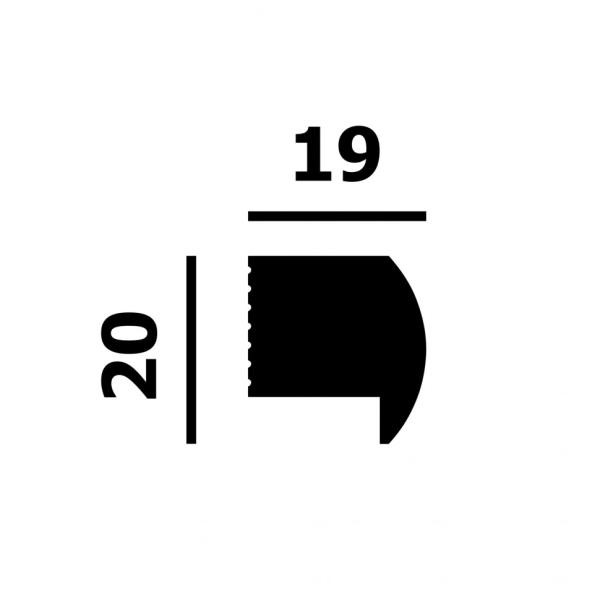 Молдинг Перфект Плюс P197 белый ударопрочный полимер 20х19 2 м