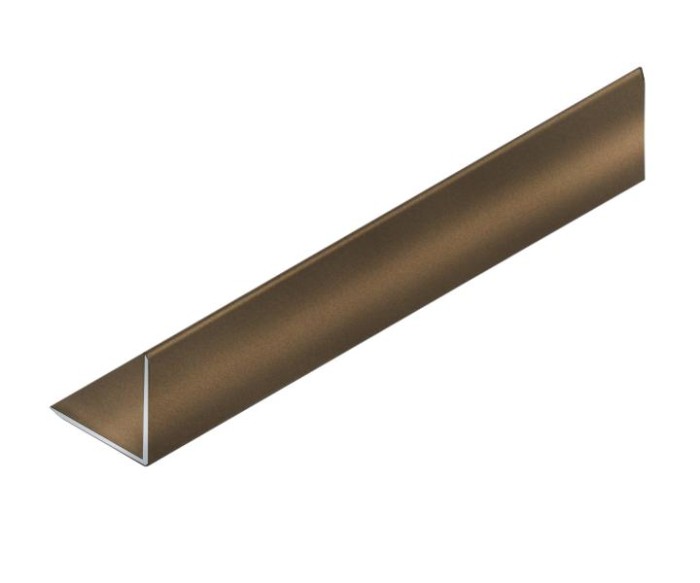 Уголок 15х15 мм алюминиевый NEEXY PV61-48 BBR-D темная бронза блестящая 2.7 м
