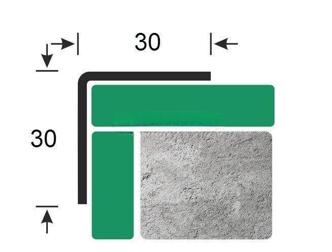 Стальной уголок равнополочный ПБ 30х30 прямой шлифованный 2.7 м AISI 304