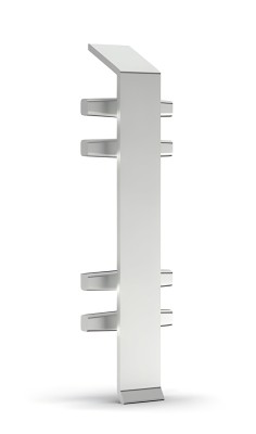 Стык для плинтуса 70 мм Мега-Трейд ДЛ-70ст без покрытия