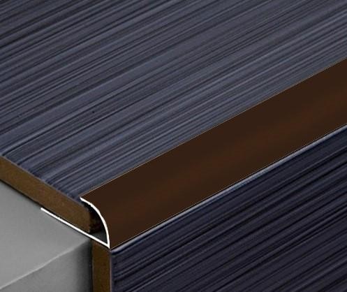 Профиль С-образный алюминиевый для плитки (раскладка) ПО-13 Бронза матовая 2,7 м