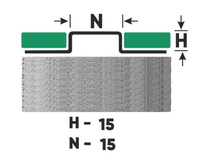 Профиль П-образный нержавеющая сталь FUM 15х15 M Сталь сатинированная 2,7 м