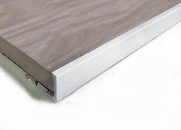 L-профиль алюминий 8 мм ПО-Г8 Белый муар 2,7 м