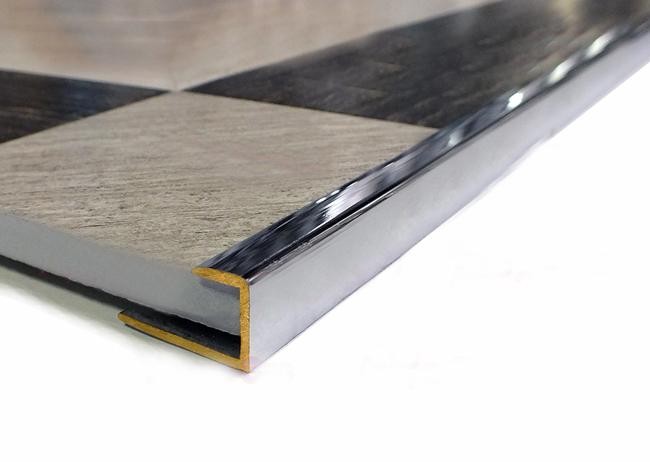 Окантовочный П-профиль латунный Yakamoz ЛПГ-11 латунь хром 2,7 м