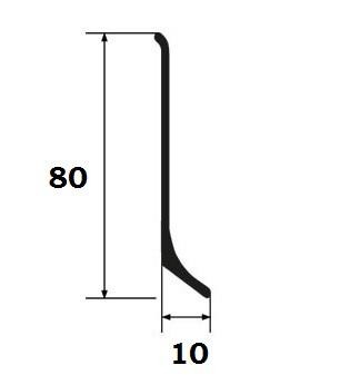 Фурнитура для напольного плинтуса ПТ-79/10 ПВХ стык серебро