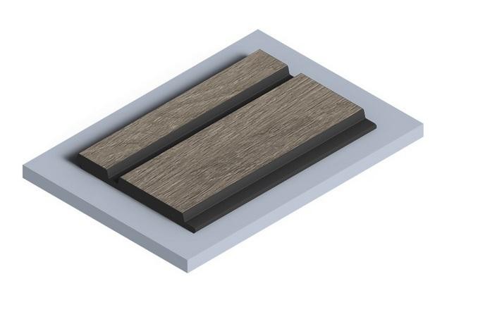 Отделочная панель 120х12 мм Hiwood LV133 BR490K под дерево 2,7м