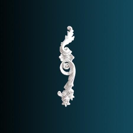 Декоративный орнамент Перфект G2330R 600х136х36 мм белый полиуретан