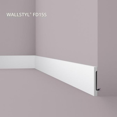 Напольный плинтус NMC Wallstyl FD15S белый 150х18 мм 200 см