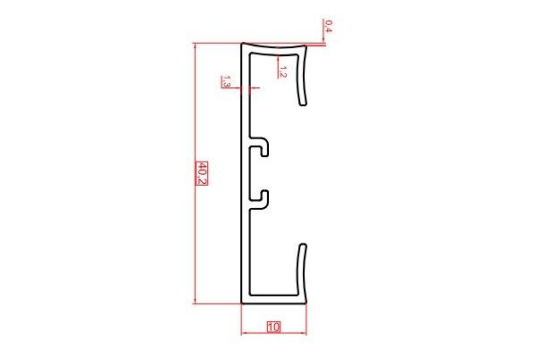 Алюминиевая фурнитура для плинтуса Евротрим C-40 4036.00 золото
