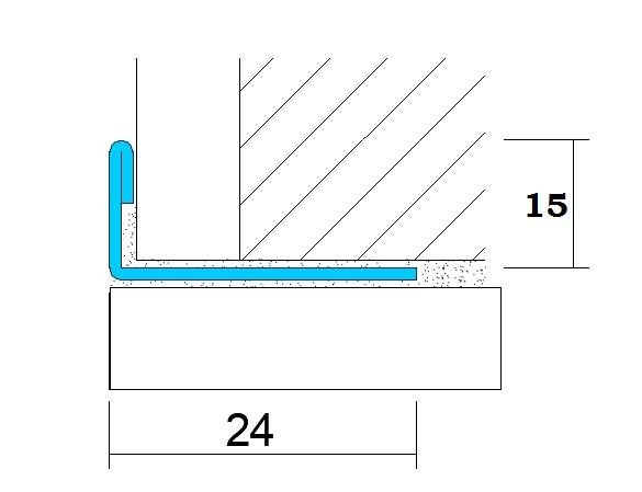 Профиль L-образный из нержавеющей стали 15 мм SL005-15H SG Серебро глянец 2,7 м