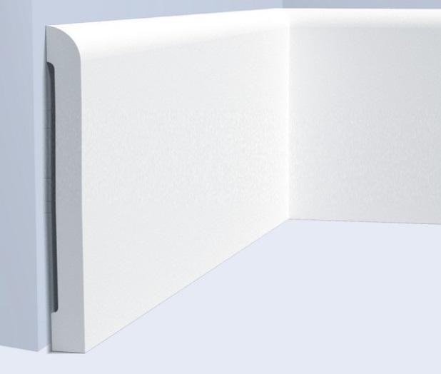 Плинтус напольный 150х14 мм Hiwood BE150 белый 2 м