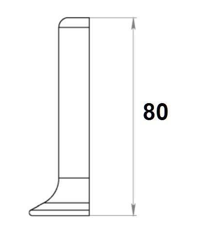 Уголок наружний для плинтуса Мега-Трейд ЛП-80ун Серебристый