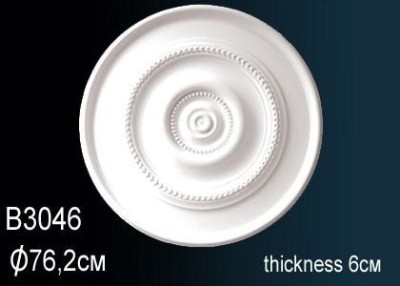 Потолочная розетка Перфект B3046 761 мм белый полиуретан