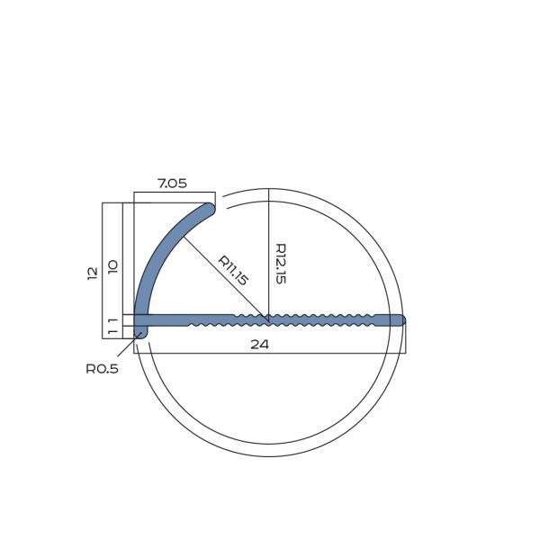 С-профиль для плитки 10 мм алюминиевый NEEXY PV17-10 MB коричневый матовый 2.7 м