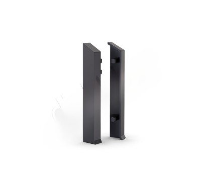 Комплект заглушек для плинтуса (пара левая+правая) 70 мм Мега-Трейд ДЛ-70з черный