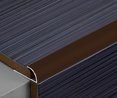 Алюминиевый профиль С-образный для плитки 12 мм ПО-12 Бронза матовая 2,7 м