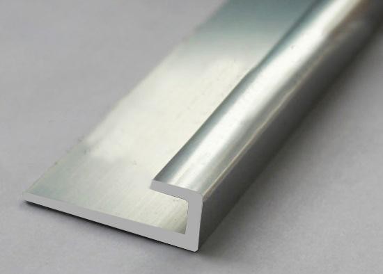 Алюминиевый П-образный профиль для стёкол 6 мм ПО-95 Серебро глянец 2,7 м