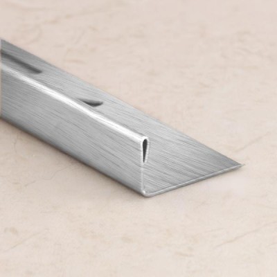 Профиль L-образный из нержавеющей стали 15 мм SL005-15H SGB Серебро глянец браш 2,7 м