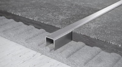 Профиль П-образный из нержавеющей стали 12 мм FU 12 M Сталь сатинированная 2,7 м