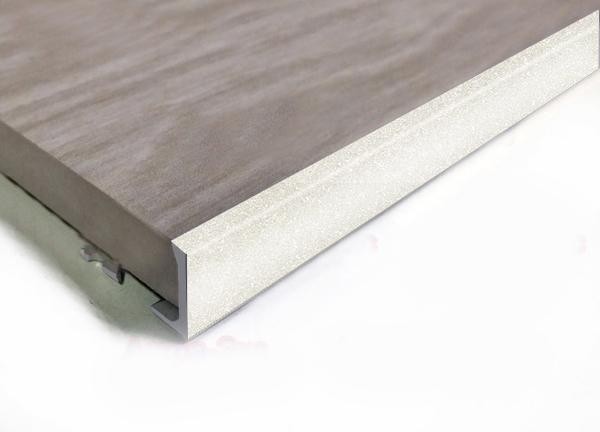 L-профиль алюминий 12 мм ПО-Г12 Бежевый муар 2,7 м