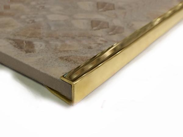 Окантовочный П-профиль латунный Yakamoz ЛПГ-11 латунь полированная 2,7 м