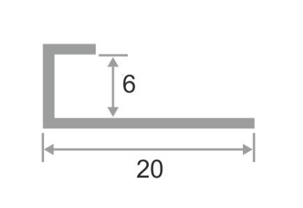 Алюминиевый П-профиль для стекла ПО-95 Черный матовый 2,7 м