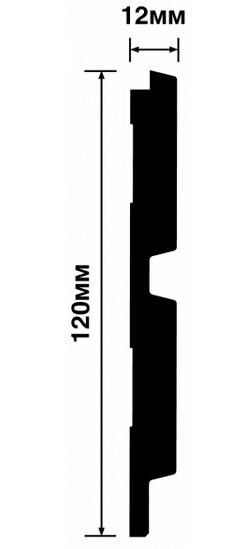 Отделочная панель 120х12 мм Hiwood LV123N BR396K под дерево 2,7м