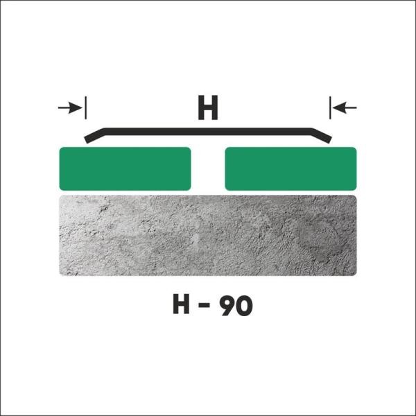 Одноуровневый порог стальной 90 мм FA 9 M сатинированная сталь 2,7 м