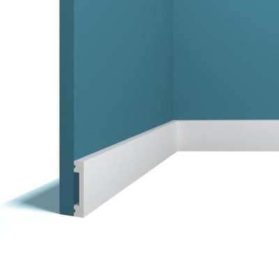 Напольный плинтус 11х55 мм Перфект Плюс P66 белый 2 м белый ударопрочный полимер