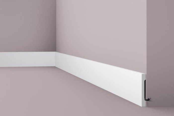 Напольный плинтус NMC Wallstyl FD2S белый 110х15 мм 200 см