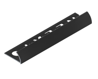 С-профиль для плитки 10 мм алюминиевый NEEXY PV17-18 MBL черный матовый 2.7 м