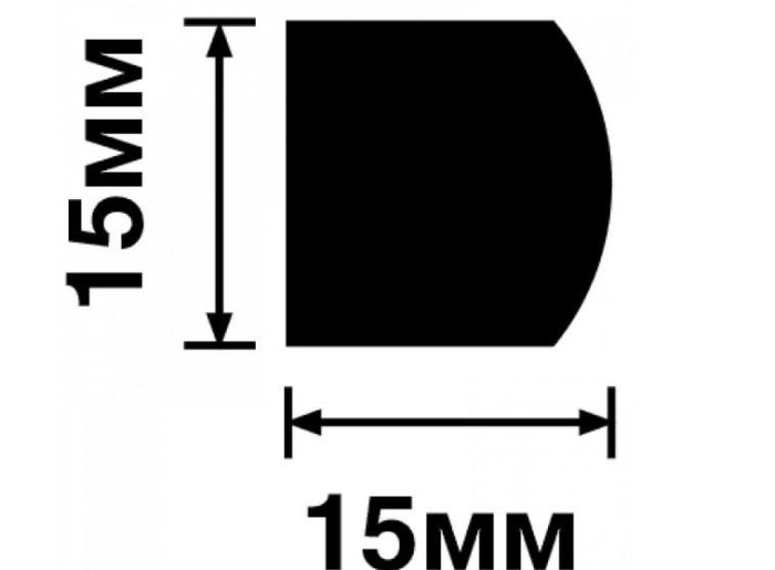 Декоративный молдинг 15х15 мм HiWood D15V2 OR3 фитополимер под дерево 2.7м