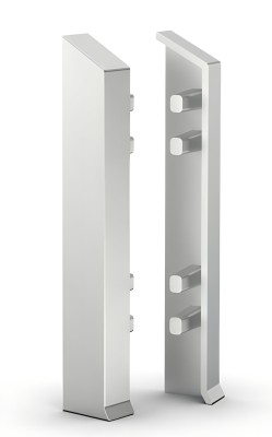 Комплект заглушек для плинтуса (пара левая+правая) 70 мм Мега-Трейд ДЛ-70з без покрытия