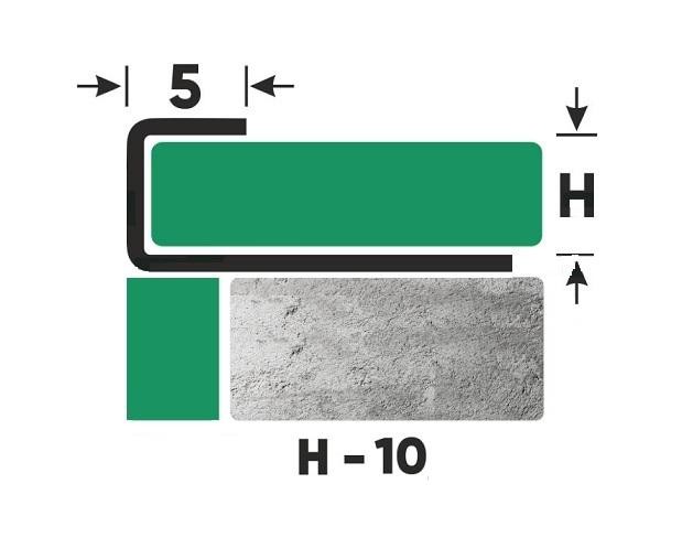 П-образный профиль из нержавеющей стали 10 мм FP 10 GP Золото полированное 2,7 м