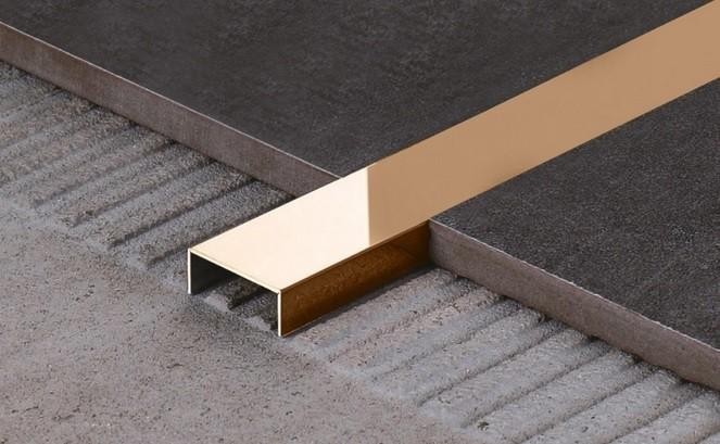 Стальной П-профиль 10х30 FSUP30-RP розовое золото полированное 2,7м