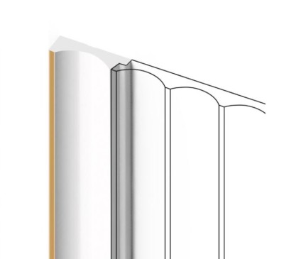 Финишный молдинг для панелей HiWood LF139A W41G белый-бежевый 12х32 мм 2,7 м