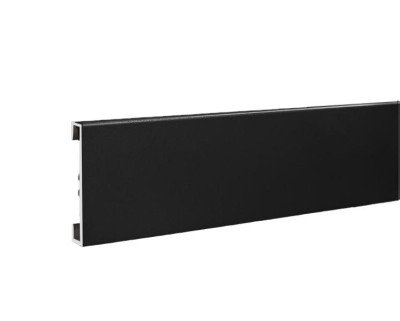 Алюминиевый плинтус для пола 60 мм Евротрим C-60 4037 черный 2,95 м