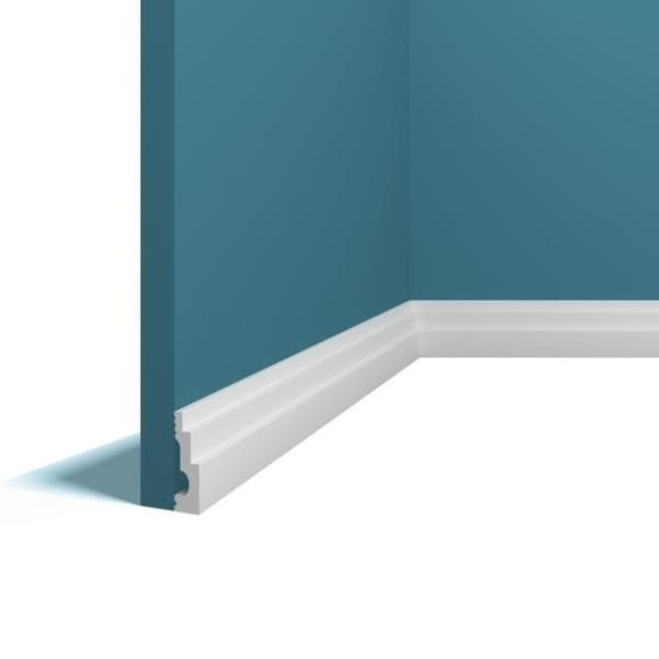 Напольный плинтус 12х42 мм Перфект Плюс P105 белый 2 м белый ударопрочный полимер