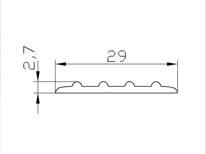 Резиновая лента 29 мм противоскользящая Евроступень Н-29 желтая 9 м бухта