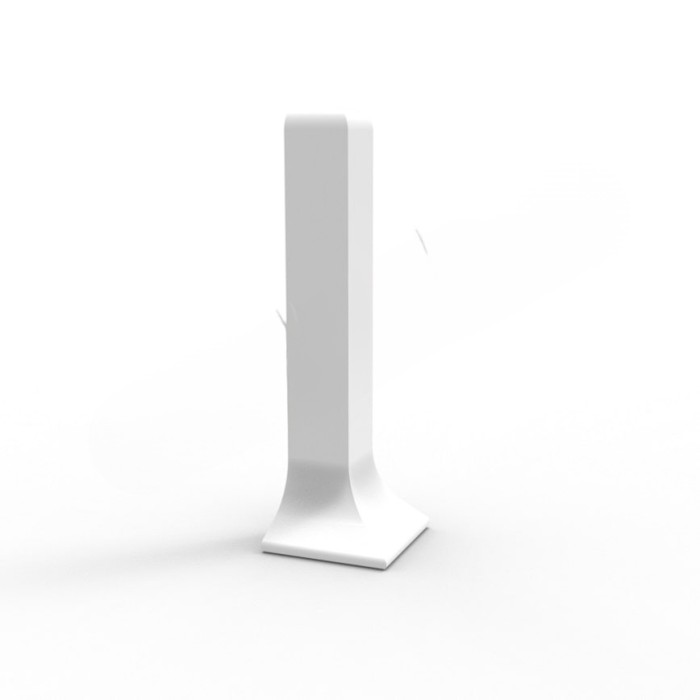 Уголок наружный для плинтуса 40 мм Мега-Трейд ЛП-40ун 0032 белый муар RAL 9016