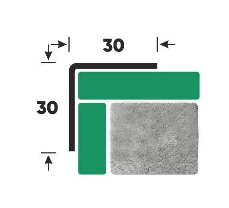 Уголок из нержавеющей стали 30х30 FL30GP Золото полированное 3 м