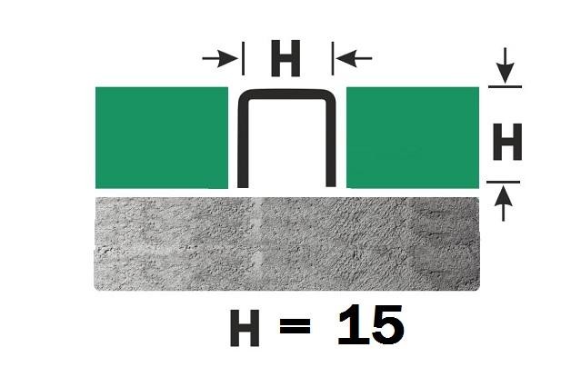 Профиль П-образный из нержавеющей стали 15 мм FU 15 GM Золото сатинированное 2,7 м