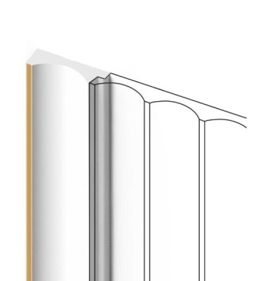 Финишный молдинг для панелей HiWood LF139A W49G белый-бежевый 12х32 мм 2,7 м