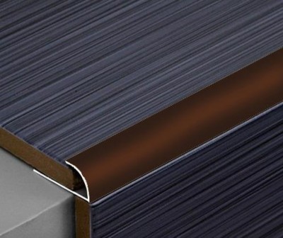 Алюминиевый профиль С-образный для плитки 12 мм ПО-12 Бронза глянец 2,7 м