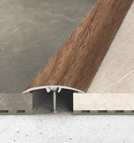 Алюминиевый порог одноуровневый округлый 40 мм Effector A 64-0944 Мербау 2,7 м