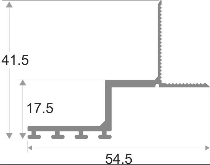 Алюминиевый плинтус потолочный теневой ПО-142 Черный матовый 2,7 м