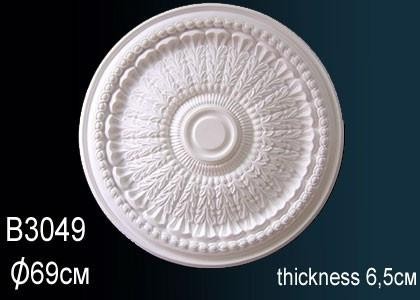 Потолочная розетка Перфект B3049 682 мм белый полиуретан