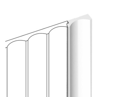 Финишный молдинг для панелей HiWood LF139B NP белый 12х34 мм 2,7 м