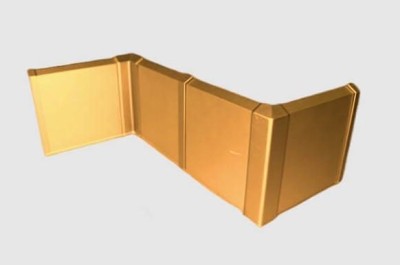 Алюминиевый плинтус для пола 70 мм Евротрим F-70 2158 золото 2,95 м